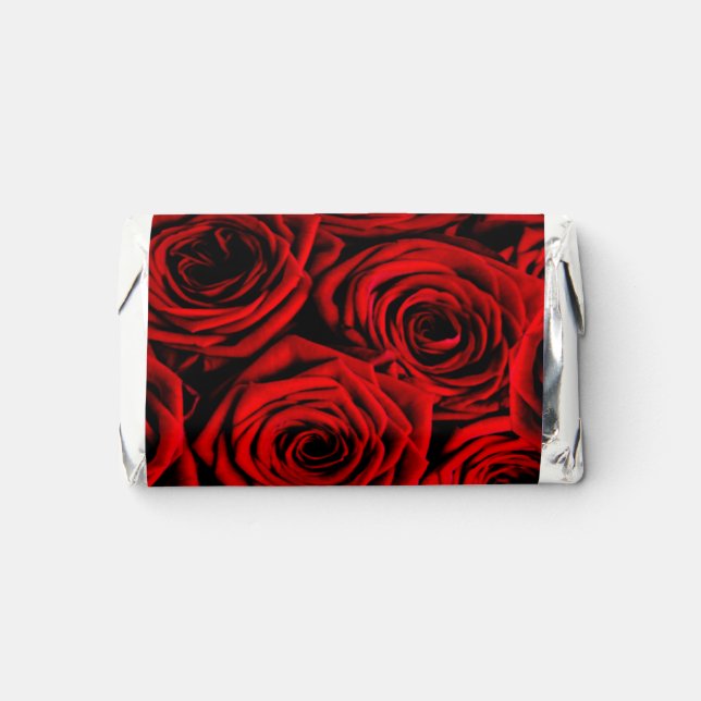 Elegant Red Roses Hershey's Miniatures (Front)