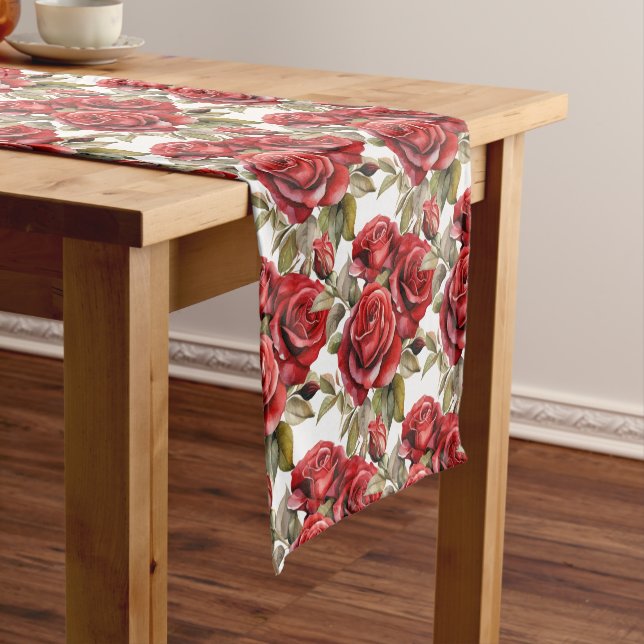 Elegant Red Roses Table Runner (In Situ)