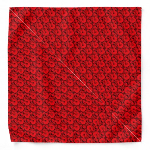 Elegant Red Roses Template Nature Flowers Trendy Bandana