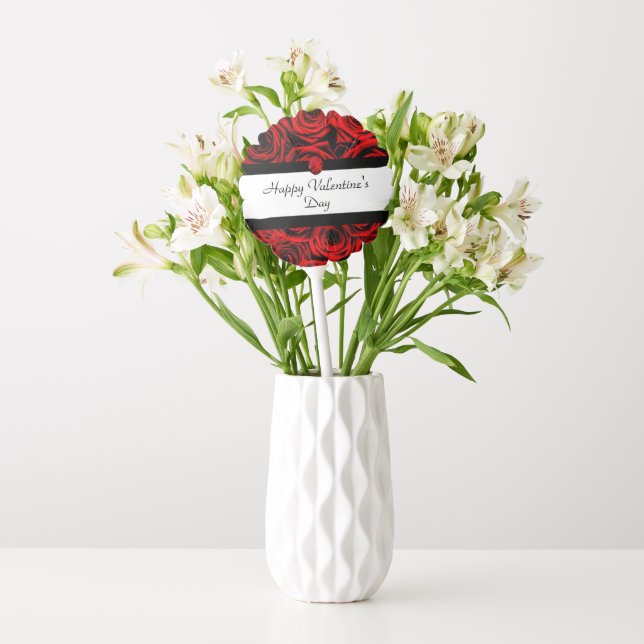 Elegant Red Roses Valentine's Balloon (Vase)