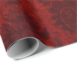 Elegant red royal damask floral pattern wrapping paper<br><div class="desc">Vintage damask pattern.</div>