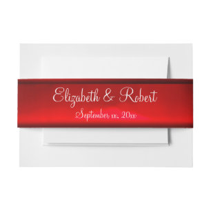 Elegant Red Satin Ribbon Custom Belly Band