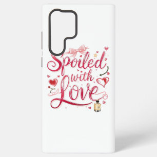 Elegant Red Script with Champagne Samsung Galaxy S22 Ultra Case