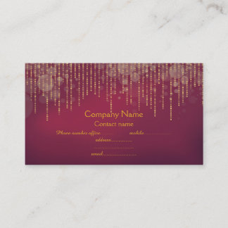elegant red sparkle gold business maroon card