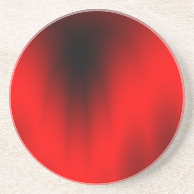 Elegant Red Splash Drink Coaster (Front)