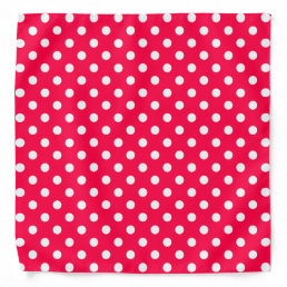 Elegant Red Template White Polka Dots Trend Rustic Bandana