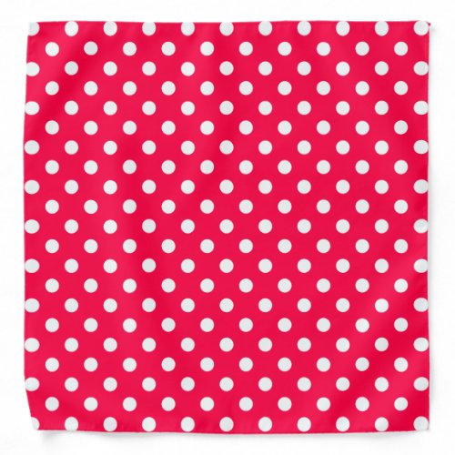 Elegant Red Template White Polka Dots Trend Rustic Bandana