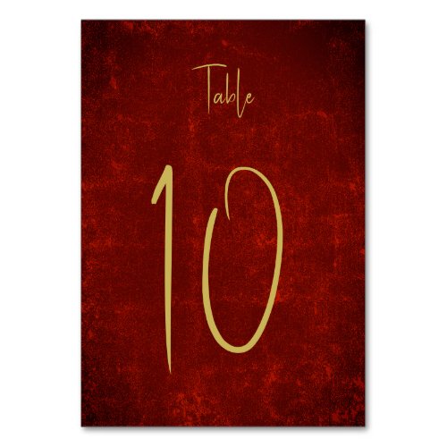 Elegant Red Texture Gold Christmas Sign Guest Book Table Number