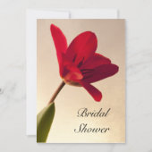 Elegant Red Tulip Bridal Shower Invitation (Front)