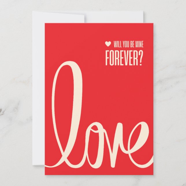 Elegant Red Valentine's Day Card for Your Loved On (Front)