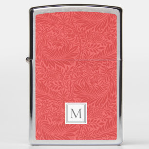 Elegant Red Vintage Floral Botanical Zippo Lighter