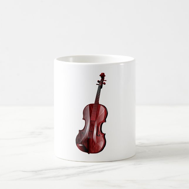 Elegant Red Violin Musical Instrument Coffee Mug (Creator Uploaded)