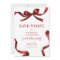 Elegant Red Watercolor Bow Graduation