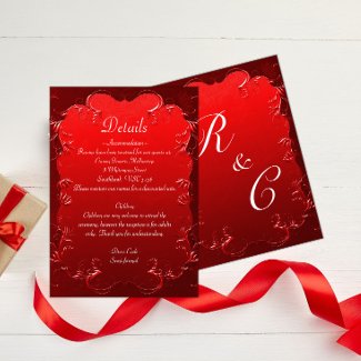 Elegant Red Wedding Details