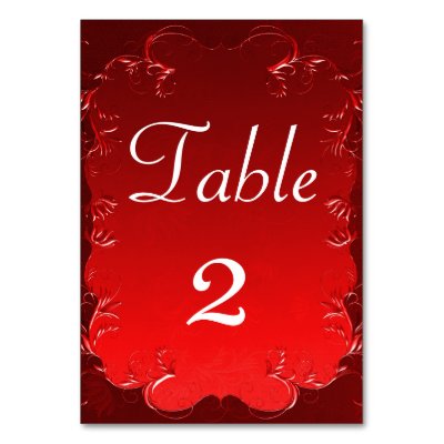 Elegant Red Wedding ReceptionTable