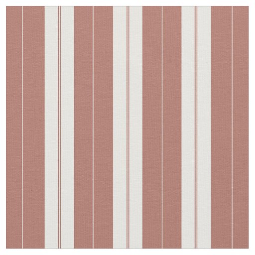 Elegant Red White Antique French Ticking Stripe Fabric