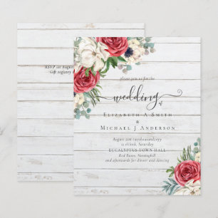 Elegant Red White Blue Floral Wedding Budget