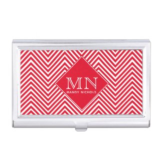 Elegant Red & White Chevron Pattern