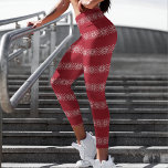 Elegant Red White Knitted Winter Hygge Pattern Leggings<br><div class="desc">This stylish design features a red and white knitted pattern perfect for winter and the Christmas holidays #christmas #holidays #leggings #fashion</div>