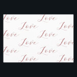 Elegant Red White Love Wedding Wrapping Paper Sheets<br><div class="desc">Elegant Red White Love Wedding</div>