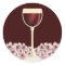 Elegant Red Wine & Blossom Envelope Seal