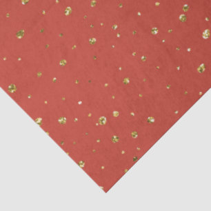 Elegant Red with Gold Highlights Tissue Paper