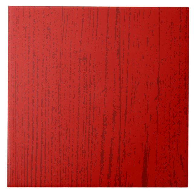 Elegant Red Wood Grain Ceramic Tile (Front)