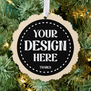 Elegant, refined, sleek & minimalist ornament card