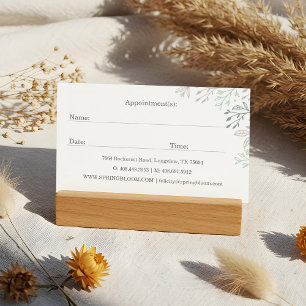 Elegant & Regal Dental Tooth Tree Logo Appointment Business Card