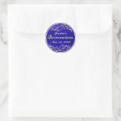 Elegant Regal Golden Typography Quinceanera Classic Round Sticker (Bag)