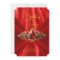 Elegant Regal Red Birthday Gold Jewel Faux Silk