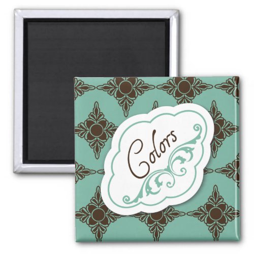 Elegant Regards Colors Laundry Label Magnet