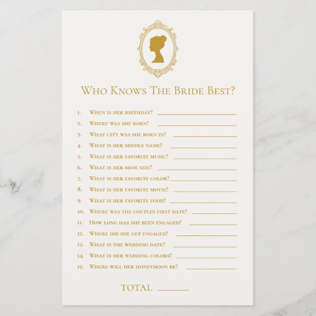 Elegant Regency Era Blue and Gold Bridal Shower (Front)