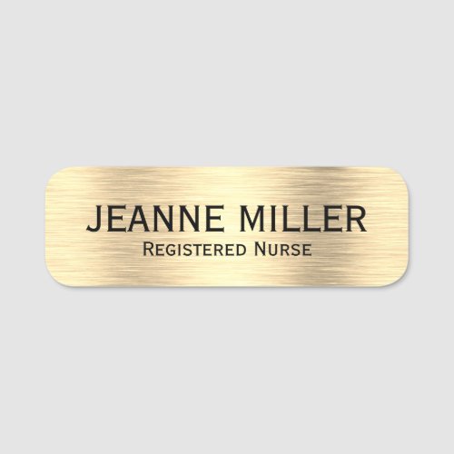 Elegant Registered Nurse Name Tag