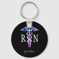 Elegant Registered Nurse Purple Blue Personalized