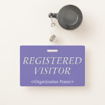 [ Thumbnail: Elegant "Registered Visitor" Badge ]