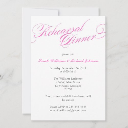 Elegant Rehearsal Dinner Invites