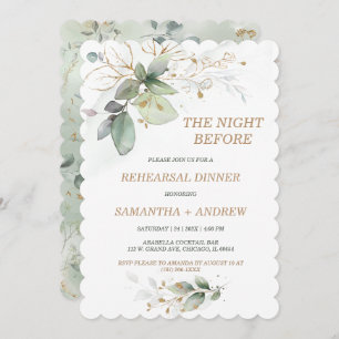 Elegant Rehearsal Dinner Invitation