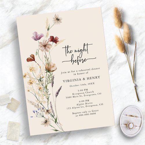 Elegant Rehearsal Dinner Invitation