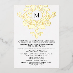 Elegant Rehearsal Dinner Invitation Foil Invitation