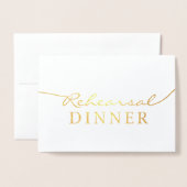 Elegant rehearsal dinner invitations (Front With Envelope)