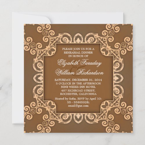 elegant rehearsal dinner invitations