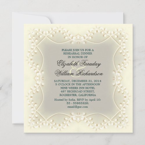 elegant rehearsal dinner invitations