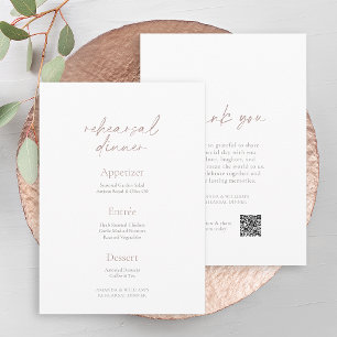 Elegant Rehearsal Dinner Menu – Two-Sided Card