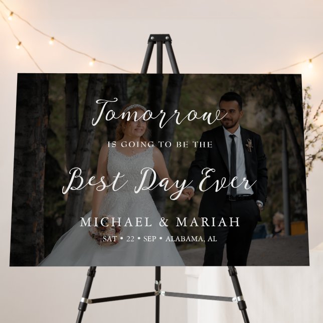 Elegant Rehearsal Dinner Party Decorations Photo Foam Board (In Situ (Stand))