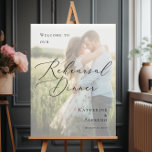 Elegant Rehearsal Dinner photo welcome Poster<br><div class="desc">Welcome your guests to celebrate your love with our Elegant Rehearsal Dinner Photo Welcome Sign. Personalized with your favorite photo, this sign adds a personal touch to your event decor. With its timeless design and sophisticated details, it creates a warm and inviting atmosphere for your guests. Make your rehearsal dinner...</div>