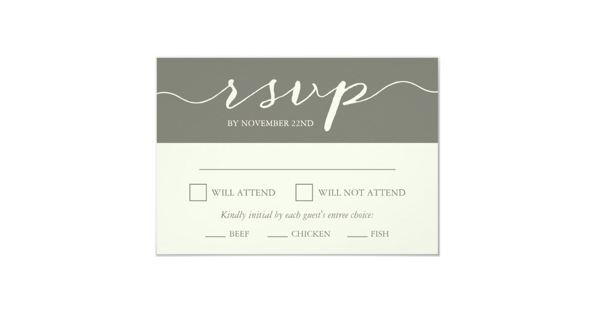 Elegant Rehearsal Dinner RSVP Card