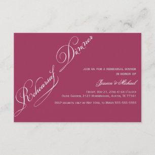 Elegant Rehearsal Dinner Sangria Invitation