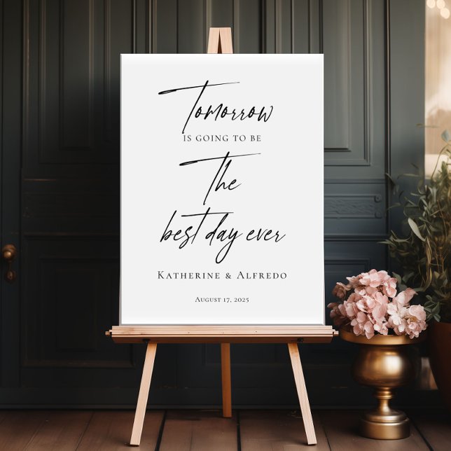 Elegant Rehearsal Dinner the night before welcome Poster (Creator Uploaded)