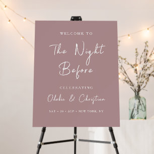 Elegant Rehearsal Dinner Wedding Welcome Foam Board